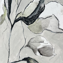 Load image into Gallery viewer, Botanical scribble in black and white Painting