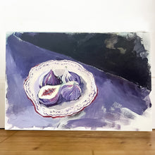 Load image into Gallery viewer, Figs in a plate original acrylic painting on paper
