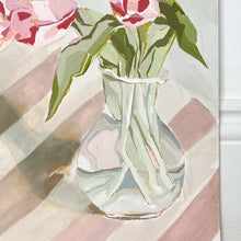 Load image into Gallery viewer, Fresh Tulips in a Vase Original Gouache painting
