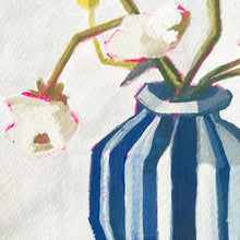 Load image into Gallery viewer, Striped Vase 01 Original Gouache Painting
