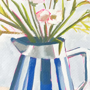 Striped Vase 02 Original Gouache Painting