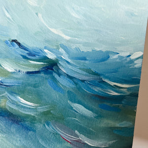 "Where the sky seamlessly meld with the the sea" oil painting