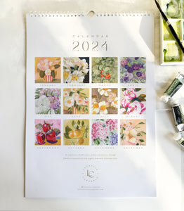 2024 ART Calendar - 12 beautiful botanical artworks